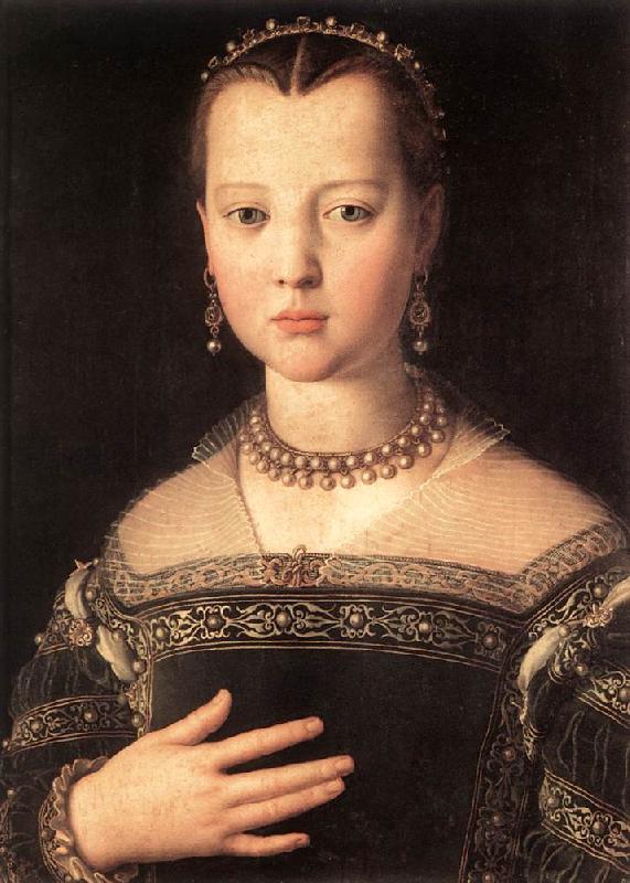 BRONZINO, Agnolo Portrait of Maria de Medici oil painting image